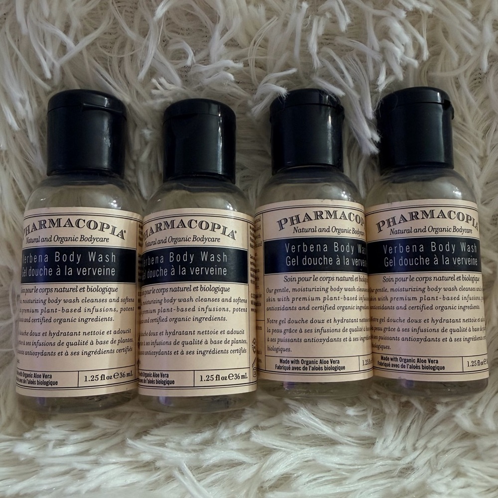 Pharmacopia Verbena Body Wash Travel - Sample Size Bundle Of 4